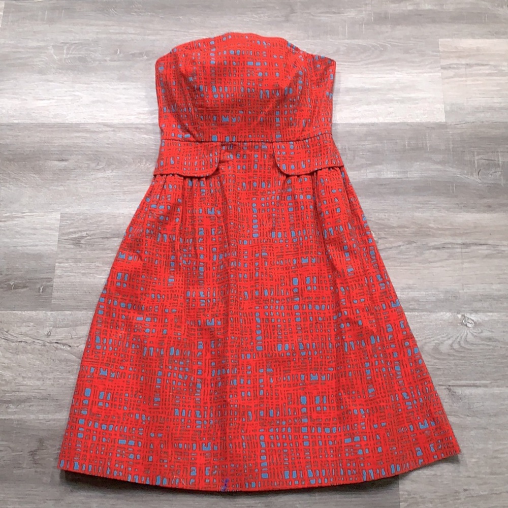 Anthropologie Tabitha structured cotton removable strap dress 4 small NWT